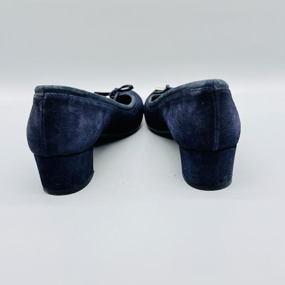 AGL Attilio Giusti Leombruni Shoes Womens 39 US 9 Blue Suede Block Heels Italy - Picture 6 of 11